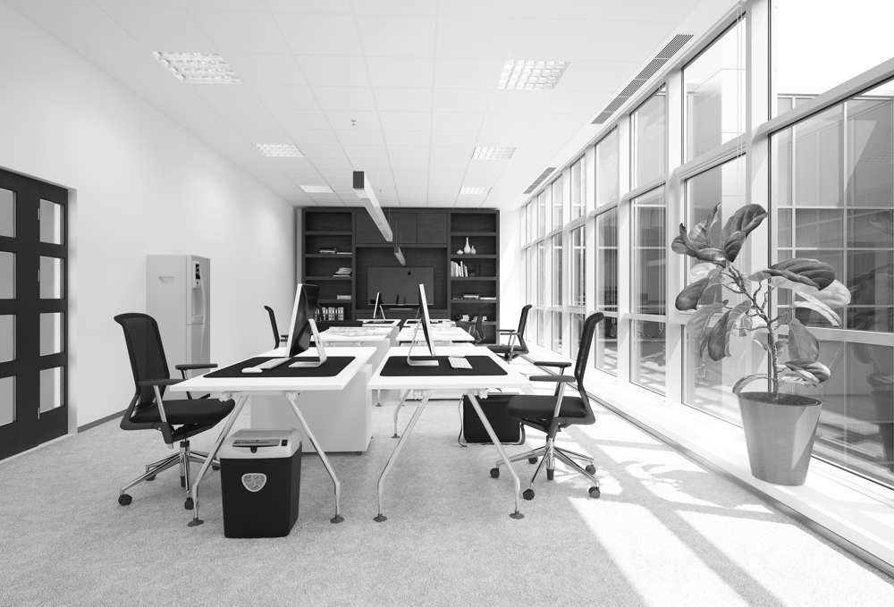 A calm office interior