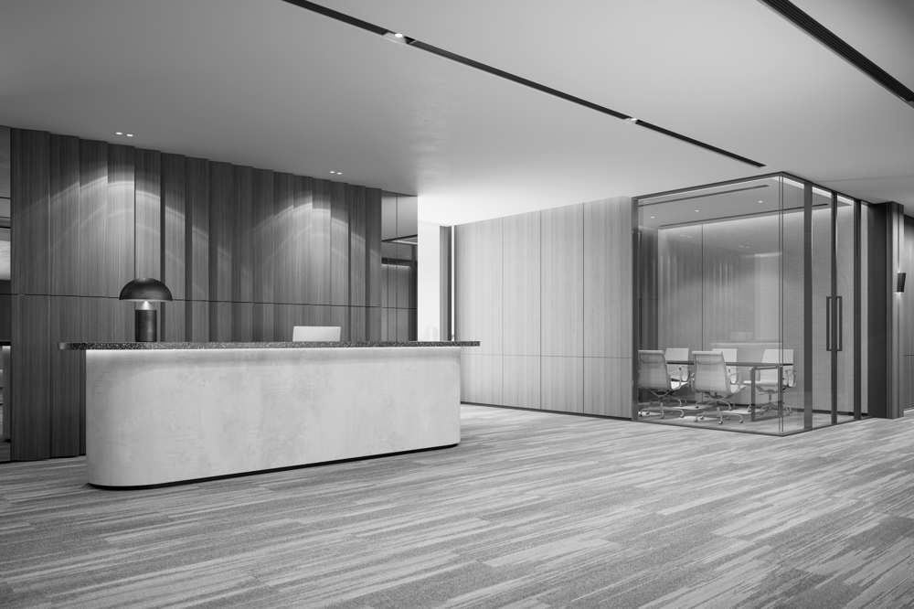 A marble building lobby